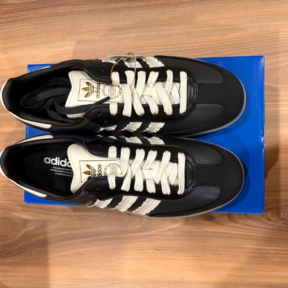 NWT!! Adidas Samba Classic Black White Sneakers - Picture 9 of 10